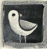 Monotype of little bird- this is my first successful monotype