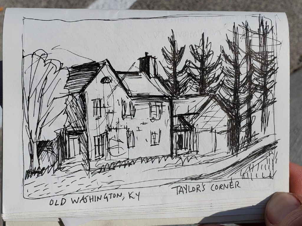 Sketch of Taylor's Corner in Old Washington, KY