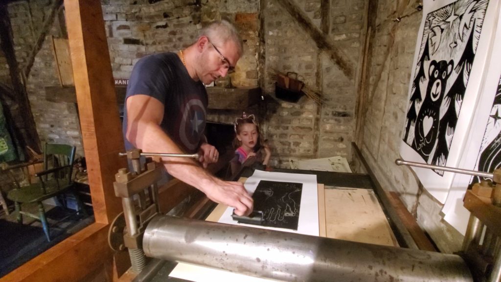 andrew cohen printmaking at the log cabin print shop