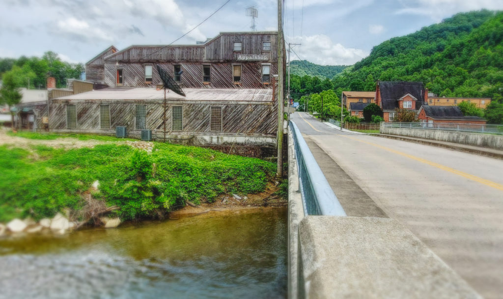 photo of appalshop building beside creek in whitesburg kentucky