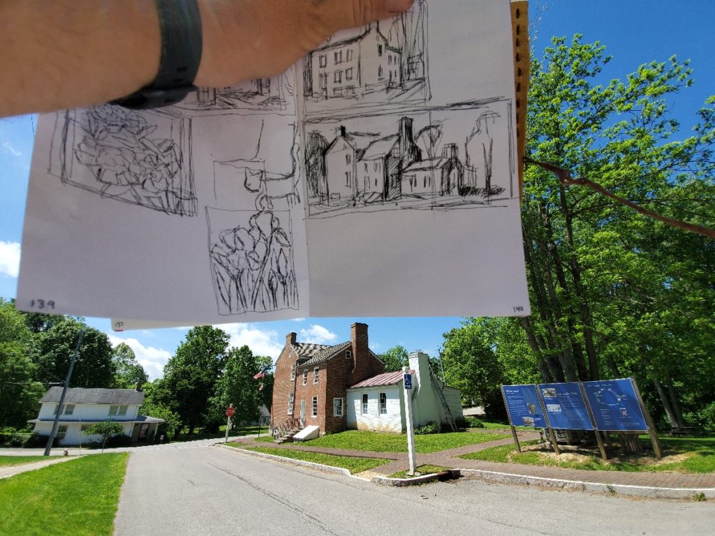 sketch of grants home in georegetown kentucky