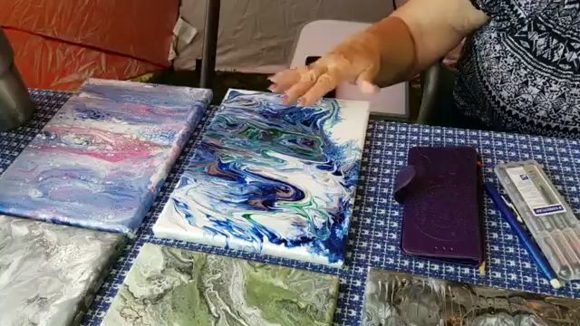 acrylic pour painting in old washington Kentucky 