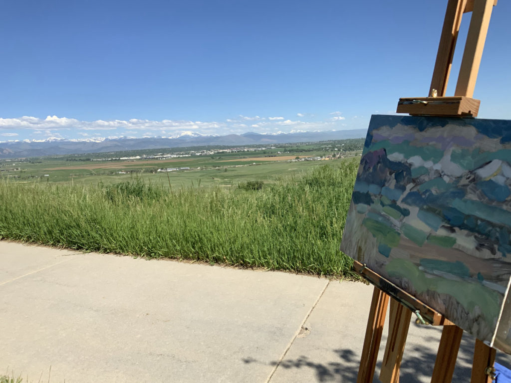 first colors oil painting bloomfield colorado overlook