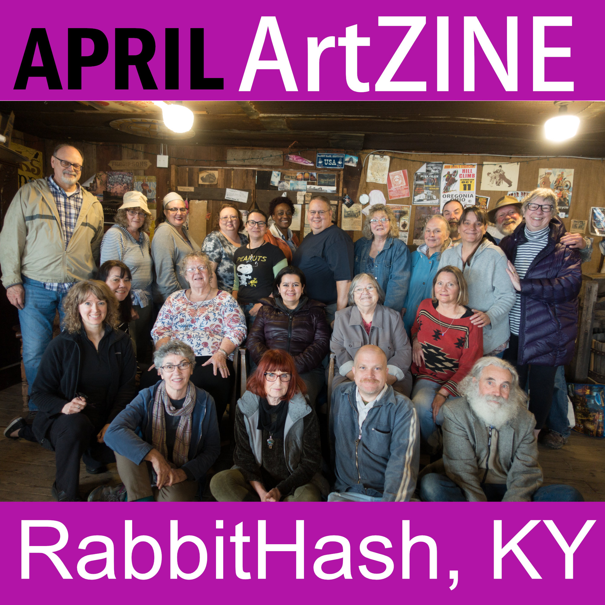 group of participants at the rabbit hash artzine