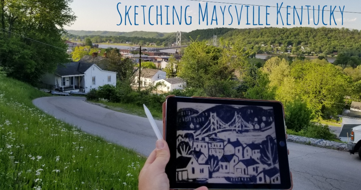 overlook view of downtown maysville kentucky from bank street